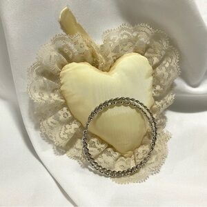 2 Slim Twisted Silver Tone Bangles